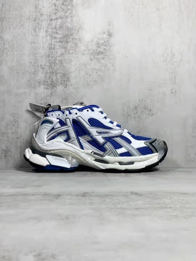 PKGoden   Balenciaga Runner White Blue 677403W3RB34912 01
