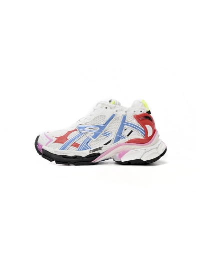 PKGoden   Balenciaga Runner White Blue Red 677402 W3RB6 9645  01