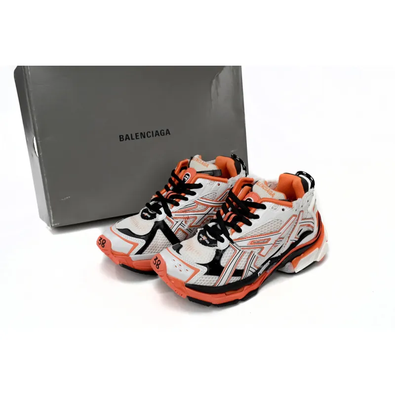 Balenciaga Runner White Orange Black 677402 W3RB7 9051 