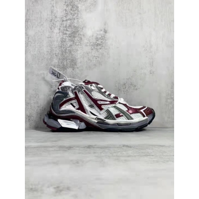 PKGoden Balenciaga Runner White Wine Red 02