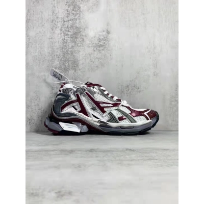 PKGoden  Balenciaga Runner White Wine Red 01