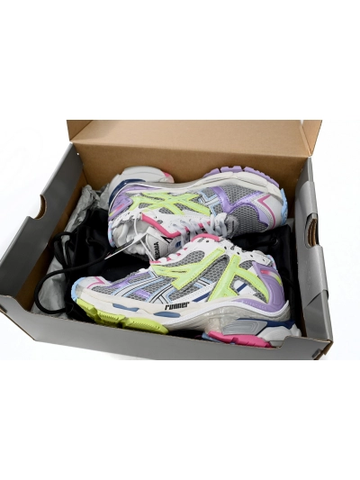 PKGoden   Balenciaga Runner White Yellow Purple 677402 W3RH5 0308  02