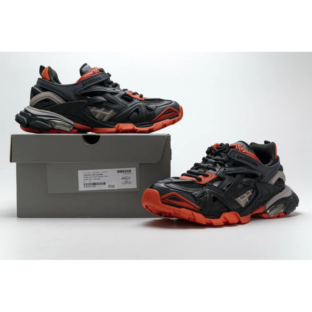 PK Balenciaga Track 2 Sneaker Dark Grey Orange 570391 W2GN1 2002 