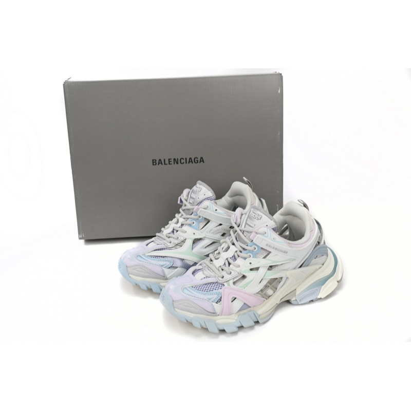 PK Balenciaga Track 2 Sneaker Military Black Pale White Purple 568615 W2GN3 9045 