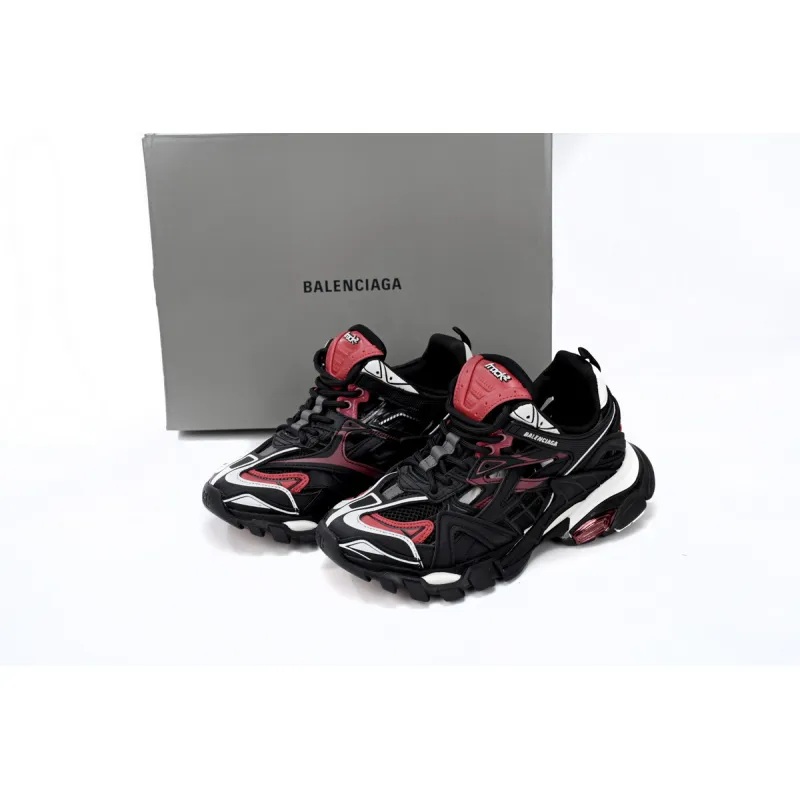 PK Balenciaga Track 2 Sneaker Military Black White Red 568614 W2GN3 6000 