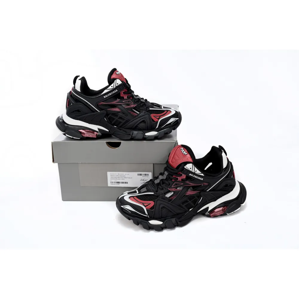 PK Balenciaga Track 2 Sneaker Military Black White Red 568614 W2GN3 6000 