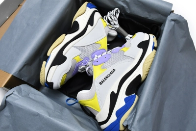PKGoden   Balenciaga Triple S Black Grey Blue524039 W09OH 8081  02
