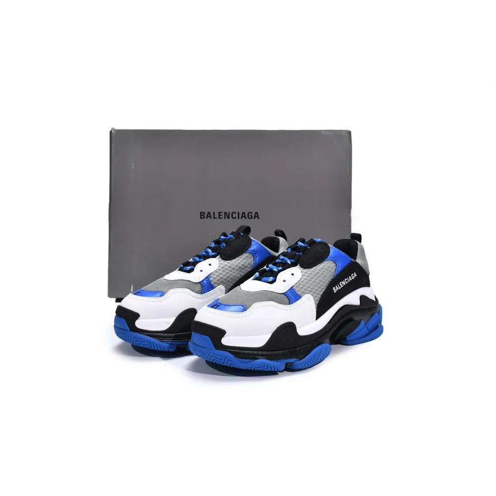 PKGoden  Balenciaga Triple S Black White Blue 536737 W2CA1 4124 