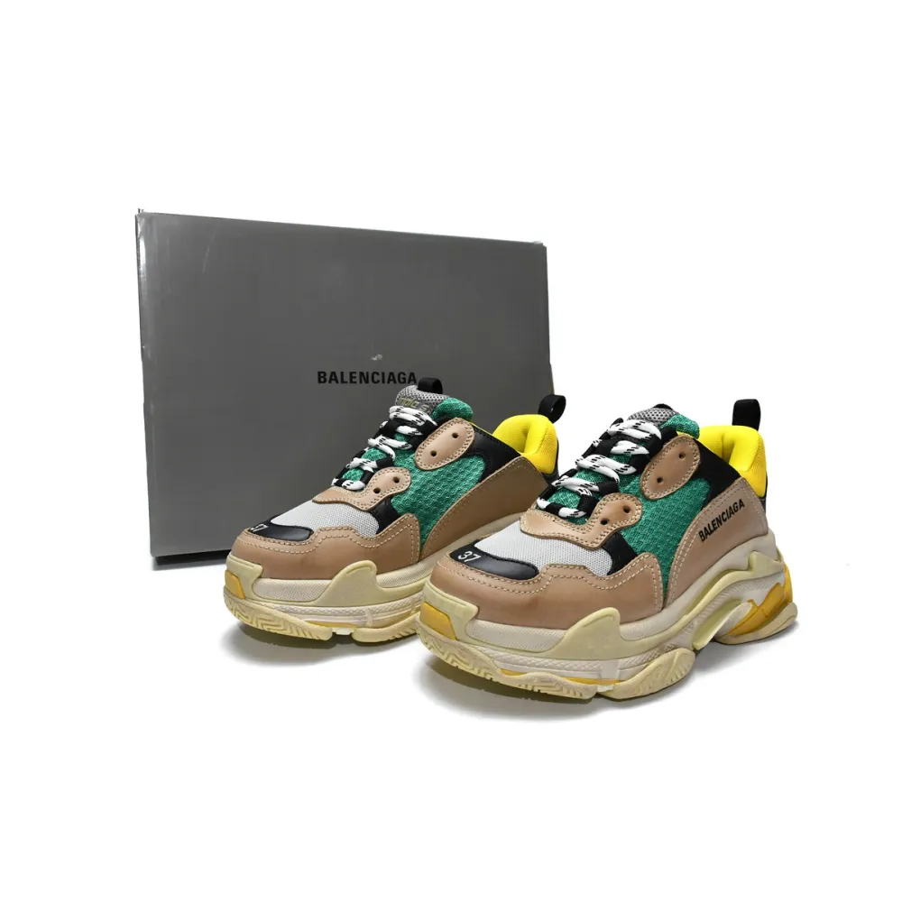 PKGoden  Balenciaga Triple S Green Yellow 483513 W06E3 7070