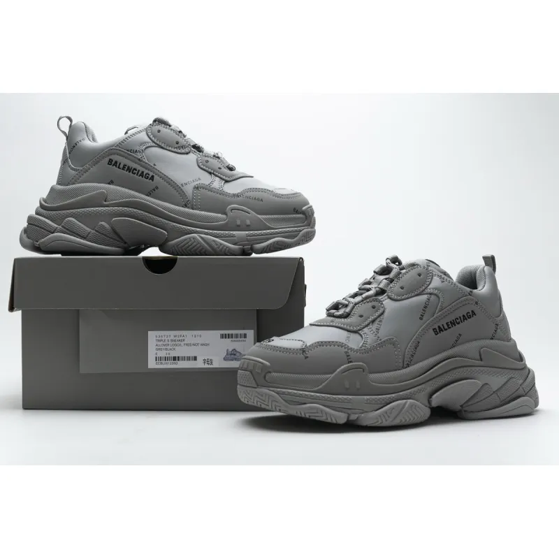 PKGoden  Balenciaga Triple S Grey Black 536737 W2FA1 1210 