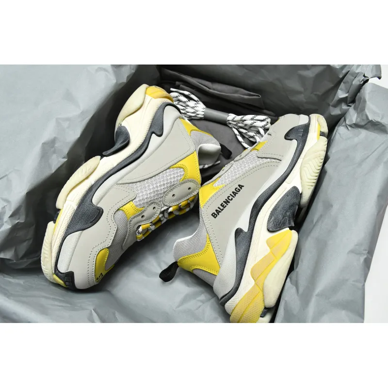 PKGoden  Balenciaga Triple S Grey Yellow 524037 W0E1 9000 