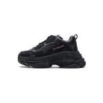 Balenciaga Triple S Letter Black Pink 524039 W2FA1 7635