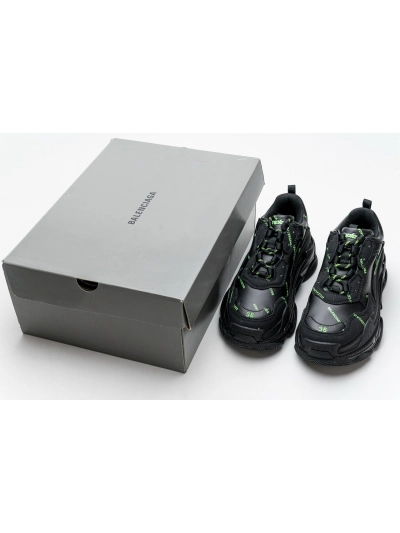PKGoden   Balenciaga Triple S Letter Fluorescent Yellow 524039 W2FA1 7633  02