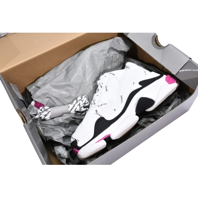 Balenciaga Triple S Letter White Rose Red 524039 W2FA4 9155  02