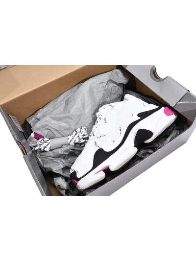 PKGoden   Balenciaga Triple S Letter White Rose Red 524039 W2FA4 9155  02