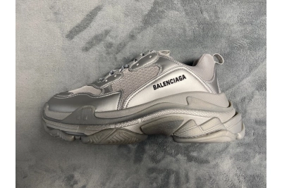 PKGoden   Balenciaga Triple S Light Gray Silver 536737 W2FS2 8100  01