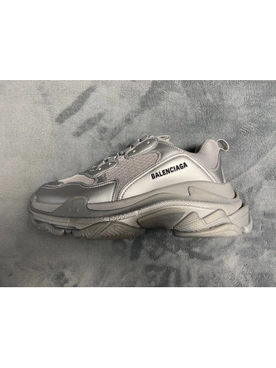 PKGoden   Balenciaga Triple S Light Gray Silver 536737 W2FS2 8100  01