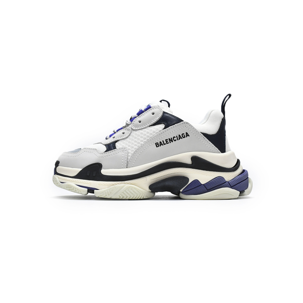 Balenciaga Triple S White Dark Blue 534217 W09E1 9000 