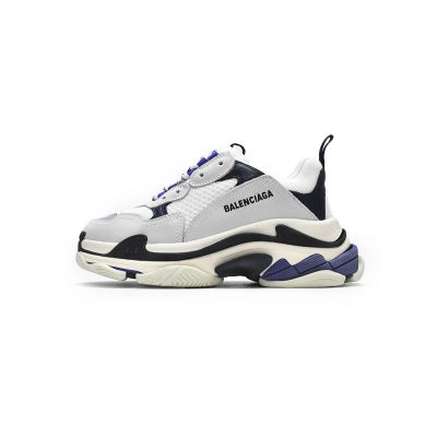Balenciaga Triple S White Dark Blue 534217 W09E1 9000  01