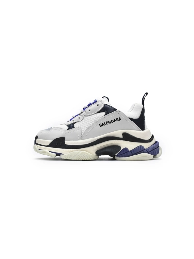 PKGoden   Balenciaga Triple S White Dark Blue 534217 W09E1 9000  01