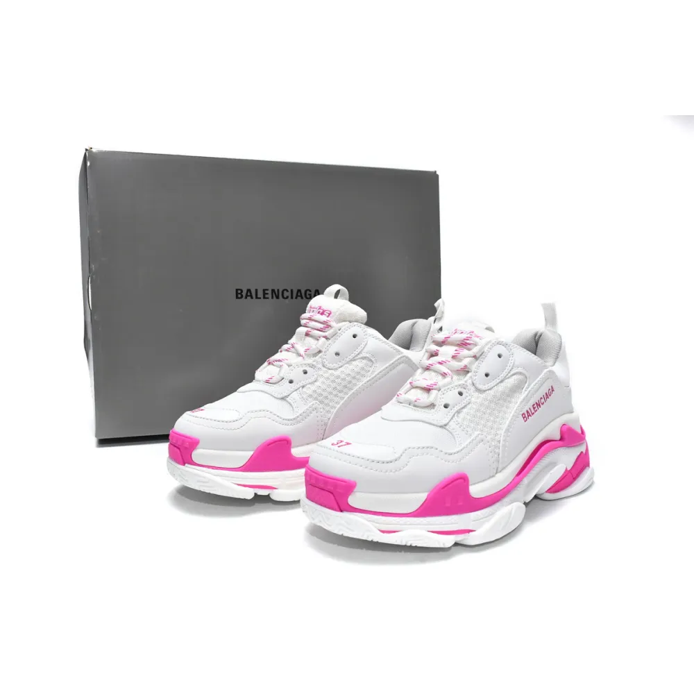 Balenciaga Triple S White Peach Red 536737 W2CA3 3890 