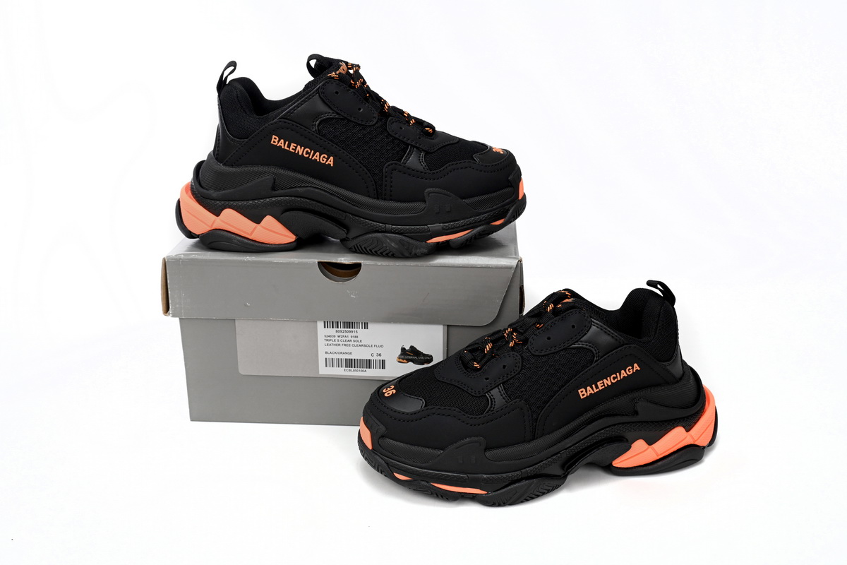 PKGoden   Balenciaga Triple Black Orange 524039 W2FA1 9188 