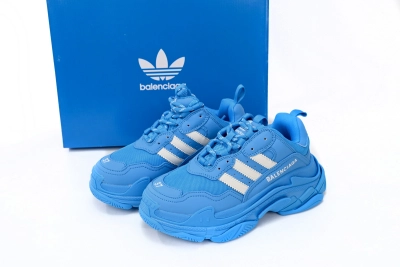 PKGoden    Balenciaga Triple S Blue And White Bars 712764 W2ZB2 4090  02