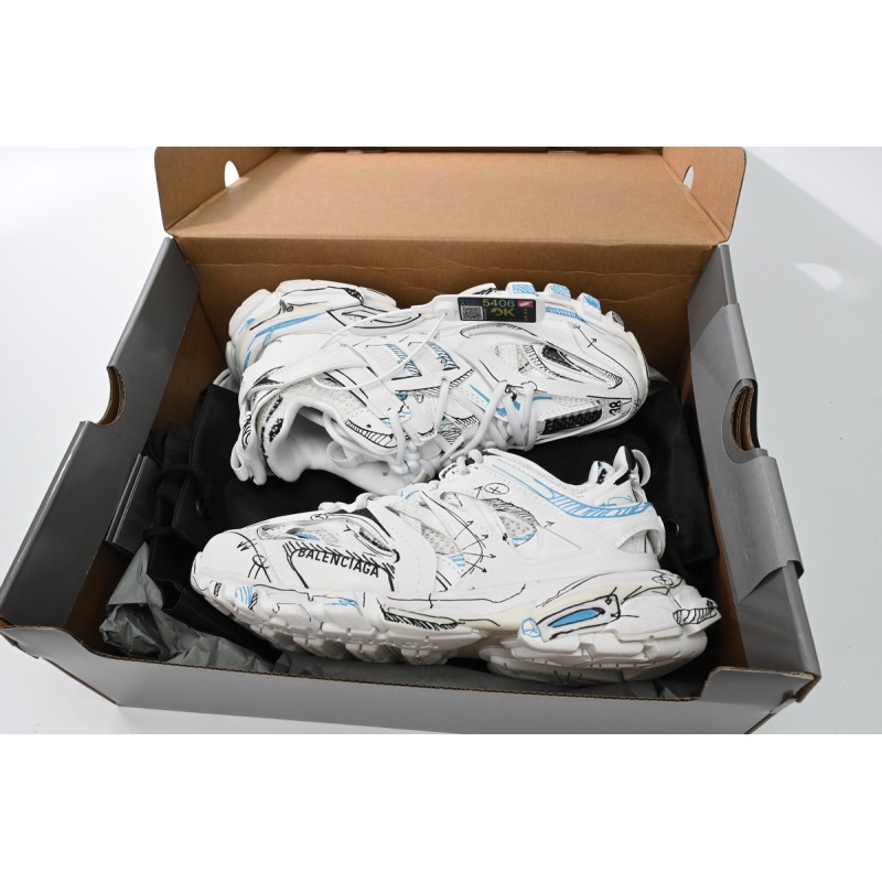 PK Balenciaga Tess S.Black Graffiti Art 542436 W3SRA 9014 