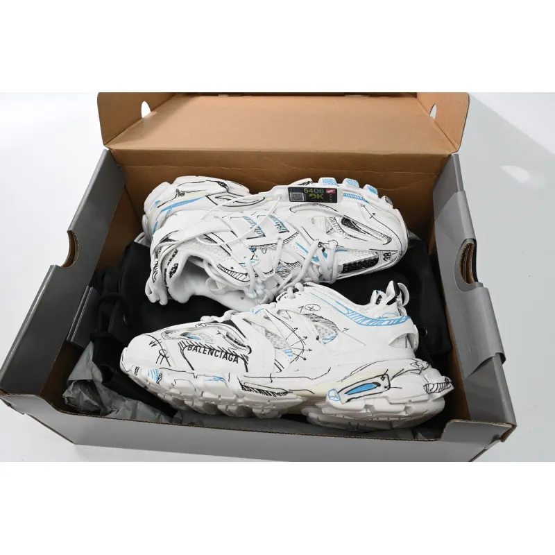 PK Balenciaga Tess S.Black Graffiti Art 542436 W3SRA 9014 