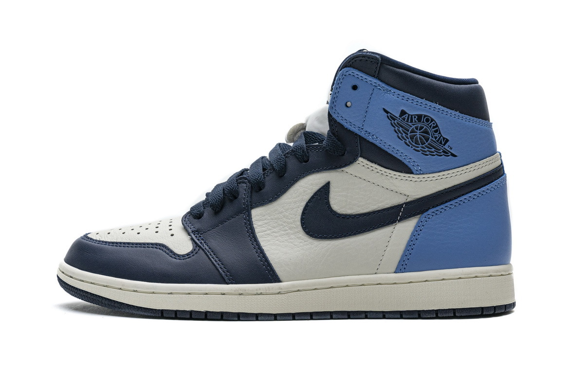PKgoden Jordan 1 Retro High Obsidian UNC,555088-140
