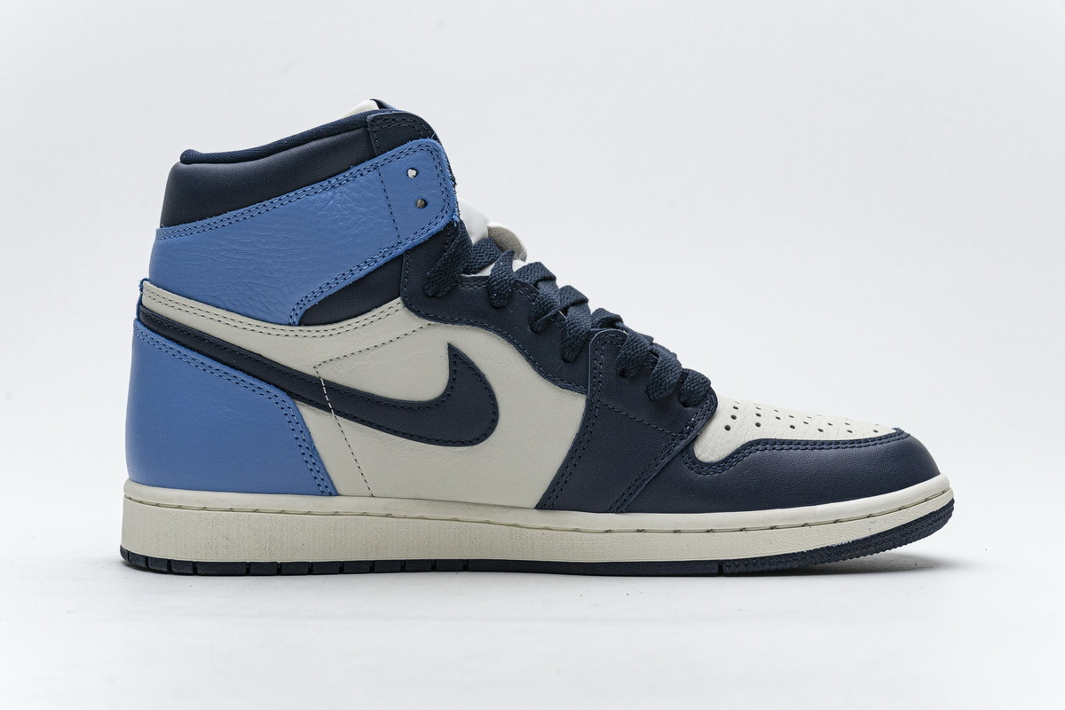 PKgoden Jordan 1 Retro High Obsidian UNC,555088-140