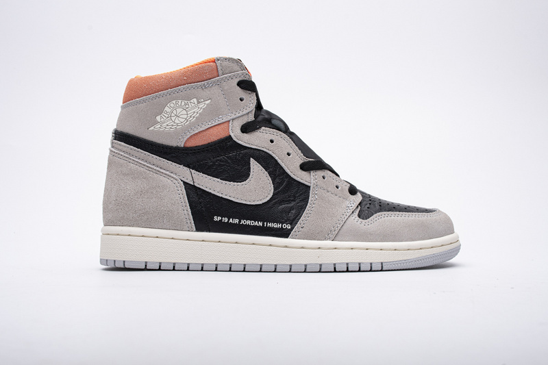 PKgoden Jordan 1 Retro High Neutral Grey Hyper Crimson,555088-018