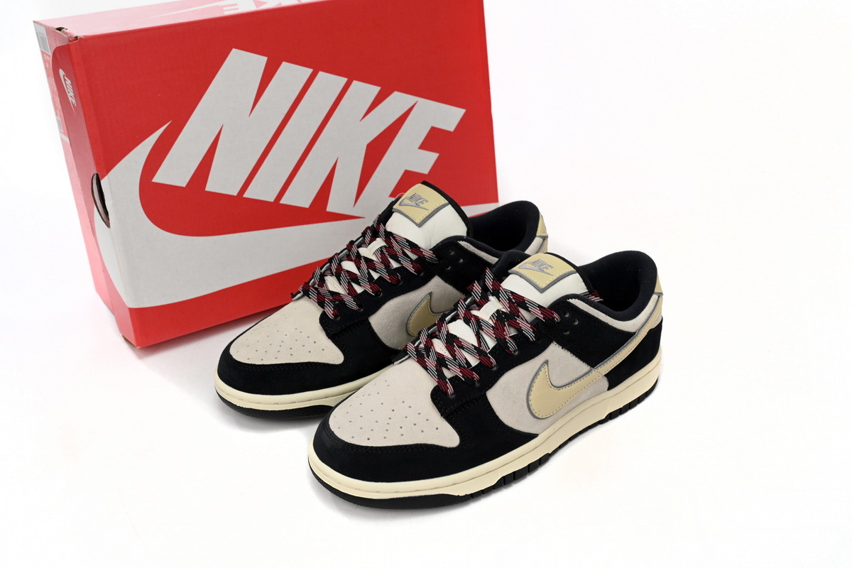 PKGoden Dunk Low LX Black Suede Team Gold DV3054-001