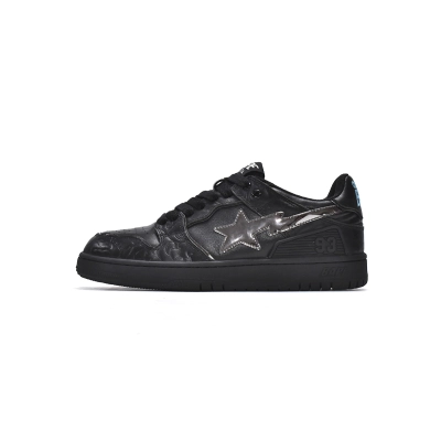 PKGoden A Bathing Ape Bape SK8 Sta Black Silver 001FWH801012_BLK_A/1H80-291-012 01