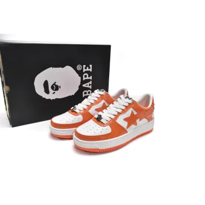 PKGoden A Bathing Ape Bape Sta Patent Leather Orange White 1I70-191-002 02