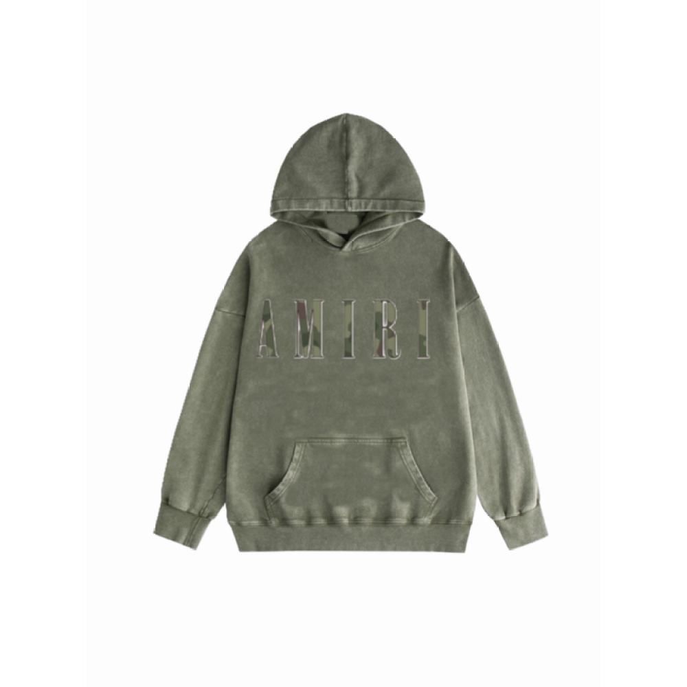  Amiri Hoodie Black and Green, syt075