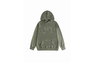  Amiri Hoodie Black and Green, syt075 01