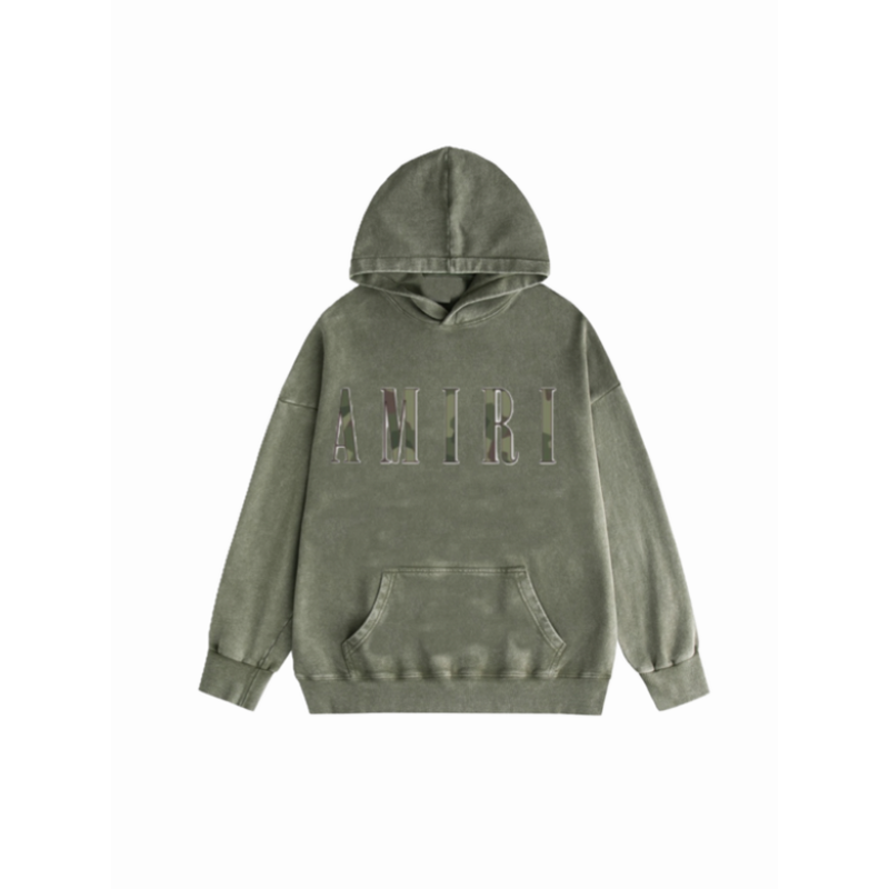  Amiri Hoodie Black and Green, syt075