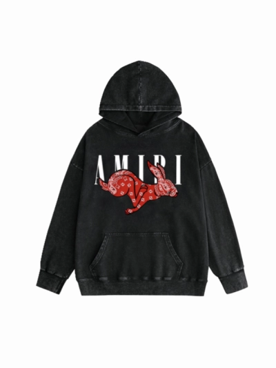  Amiri Hoodie Black and Green, syt076 01