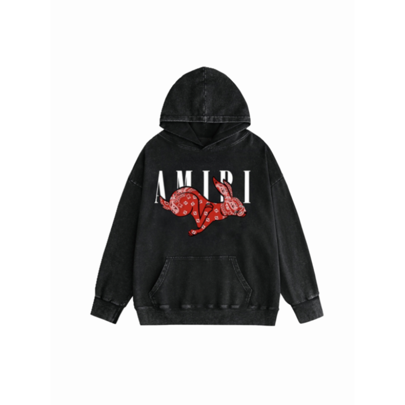  Amiri Hoodie Black and Green, syt076