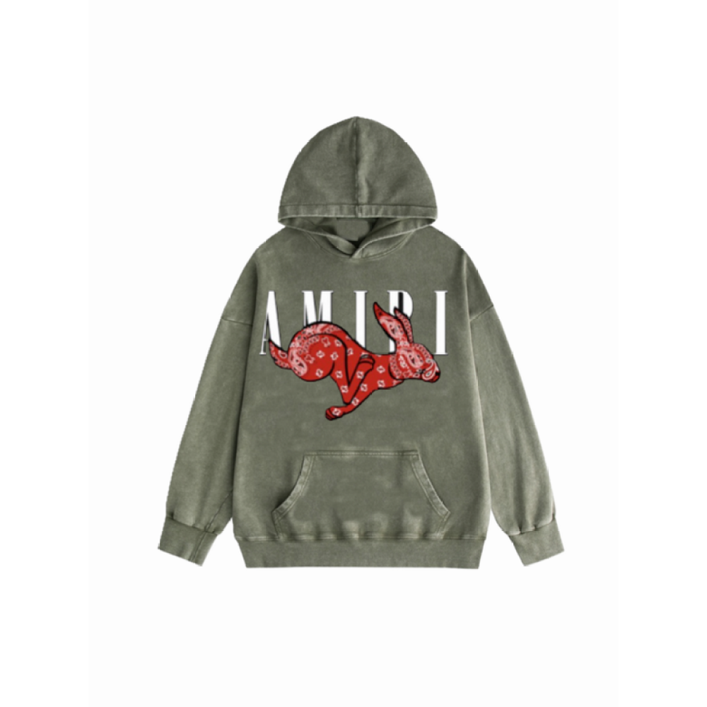  Amiri Hoodie Black and Green, syt076