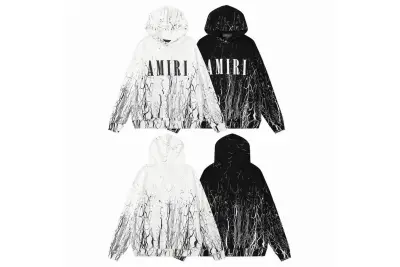  Amiri Hoodie Black and White, 6ht9228 01
