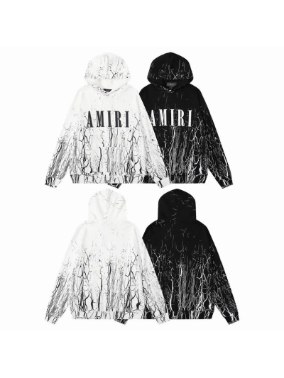  Amiri Hoodie Black and White, 6ht9228 01