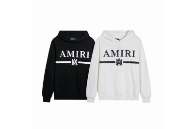  Amiri Hoodie Black and White, mrt9006 01