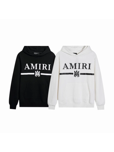  Amiri Hoodie Black and White, mrt9006 01