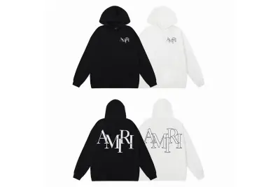  Amiri Hoodie Black and White, xgt877 01