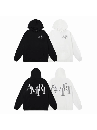  Amiri Hoodie Black and White, xgt877 01