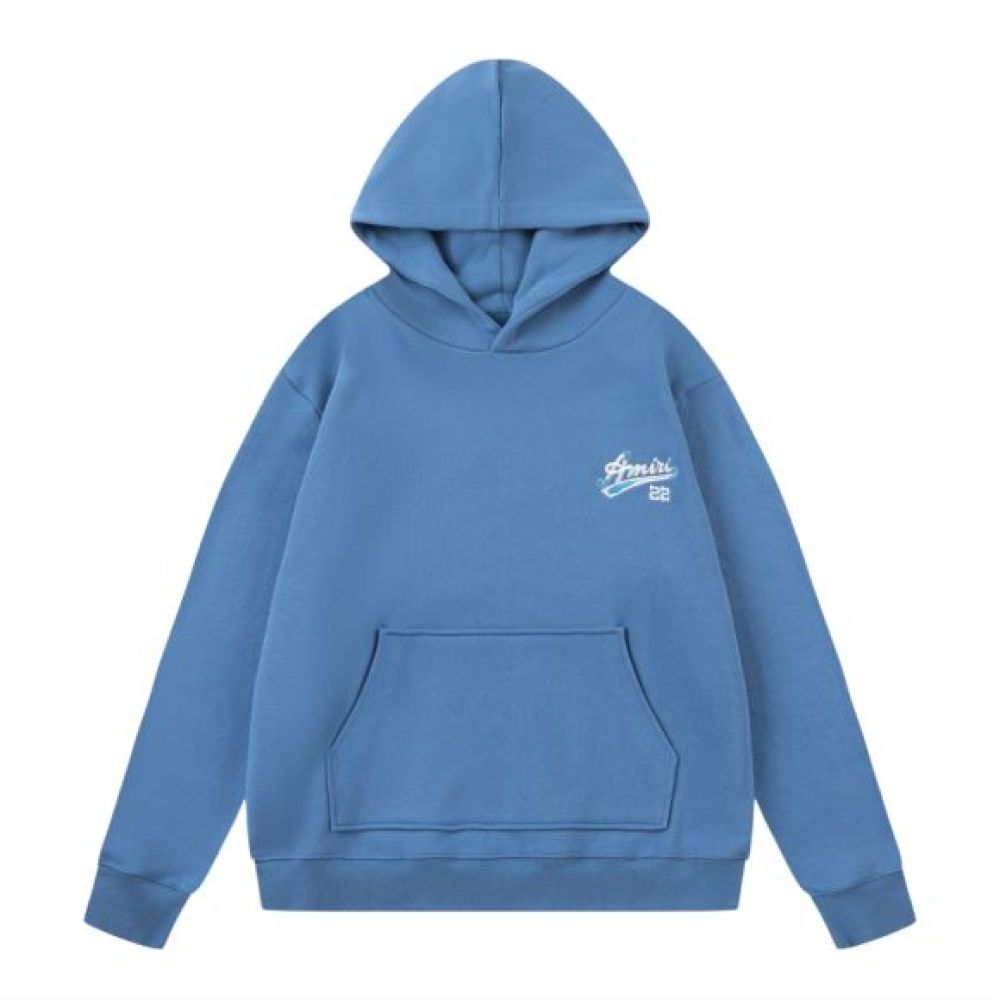 Amiri Hoodie Black and White and Blue, 19st7087