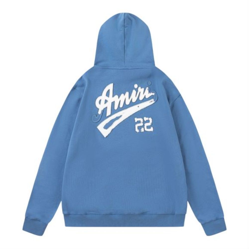 Amiri Hoodie Black and White and Blue, 19st7087