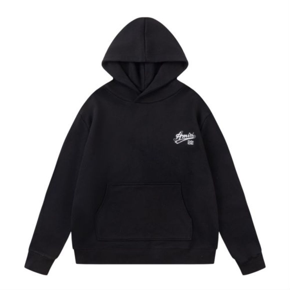 Amiri Hoodie Black and White and Blue, 19st7087